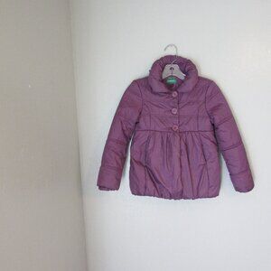 United Colors of Benetton Purple/Lavender Girls Quilted Jacket Medium 7-8